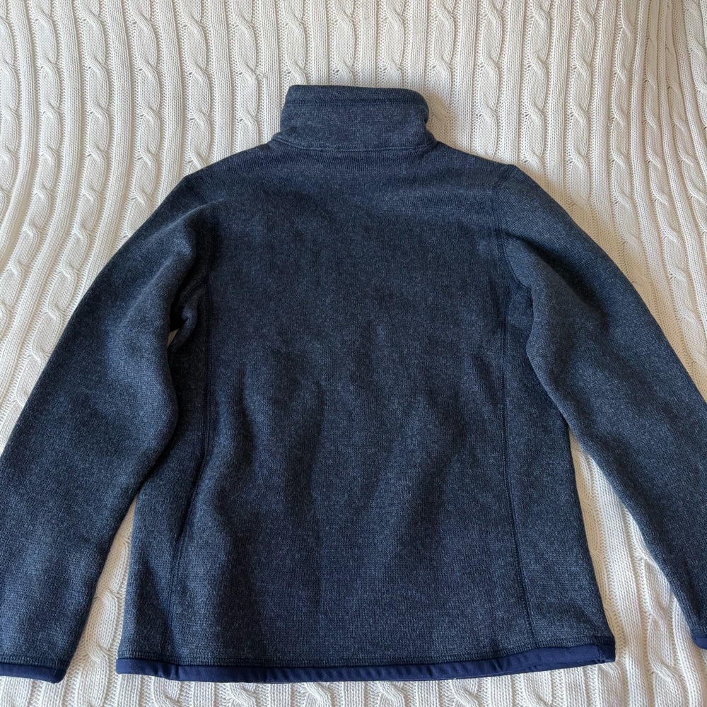 Patagonia Better Sweater 1/4 Zip Medium 10 Neutral Blue Winter Layer Ski Top - Picture 5 of 7
